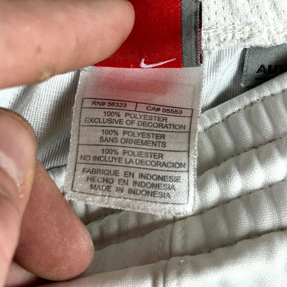 Nike Shorts Men's Medium White UConn Huskies Basketball Elastic Waist Pull On - Picture 7 of 11